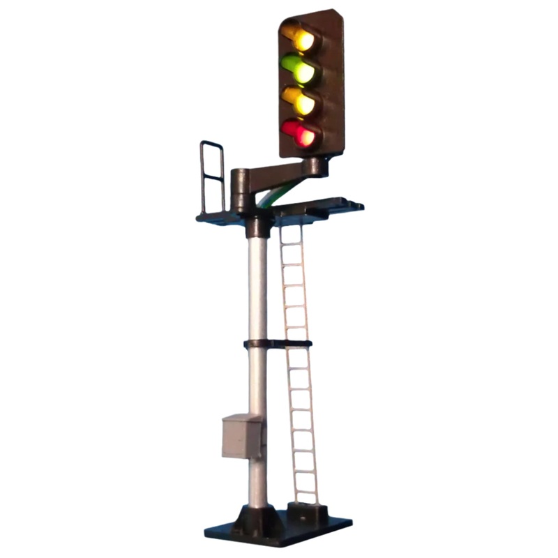 4 Light Signal Red/Green/2 X Yellow Standard Right Offset Square Head