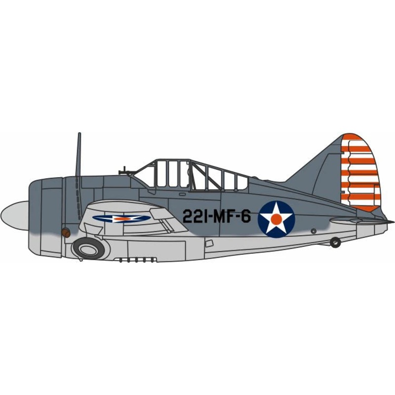 Brewster Buffalo Vmf-221 US Marine Corps Mcas Ewa Hawaii