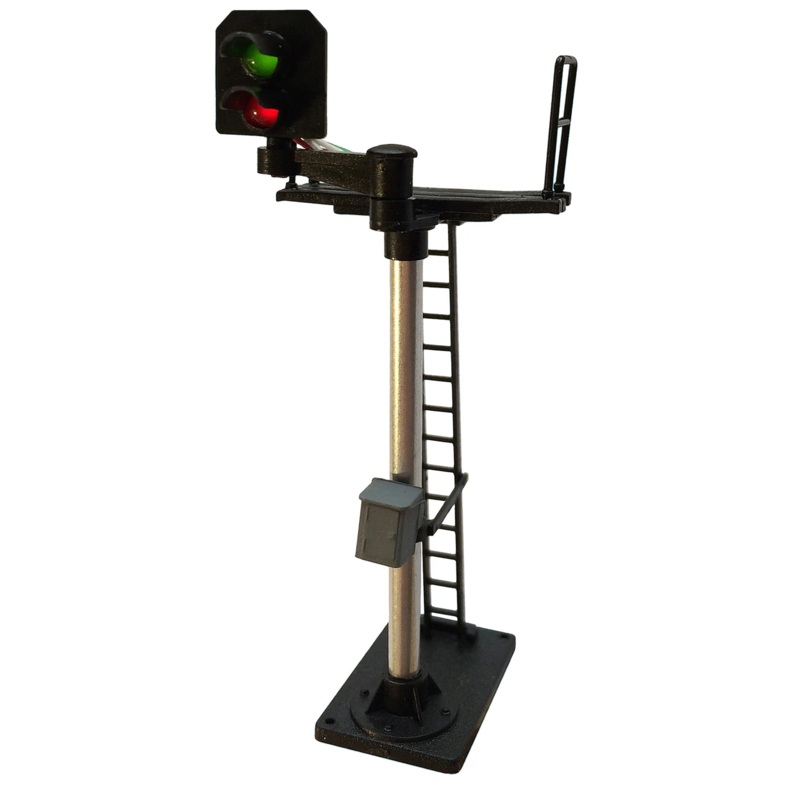 2 Aspect Home Standard Offset Colour Light Signal Kit Square Head R/G
