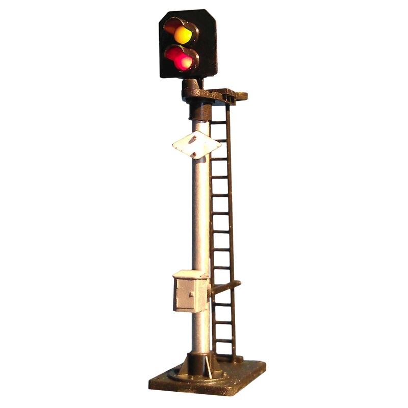 2 Aspect Red/Yellow Standard Colour Light Signal Kit Square Head