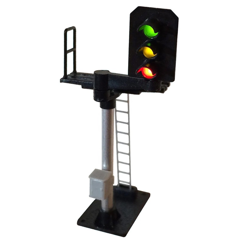 3 Aspect (R/Y/G) Platform Right Offset Square Head Signal