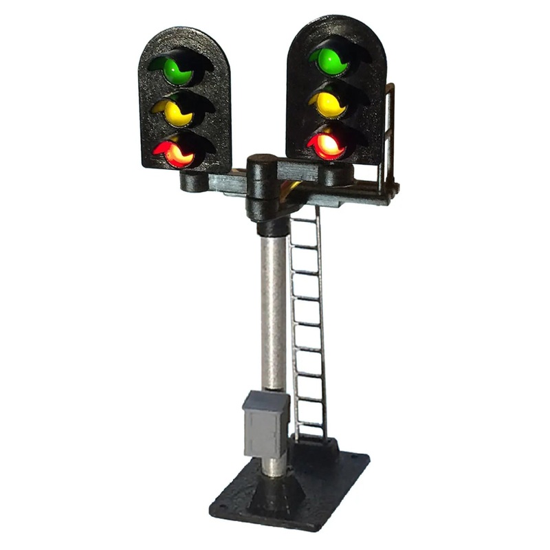 3 Aspect (R/Y/G) Platform Stepped T Junction Round Head Signal