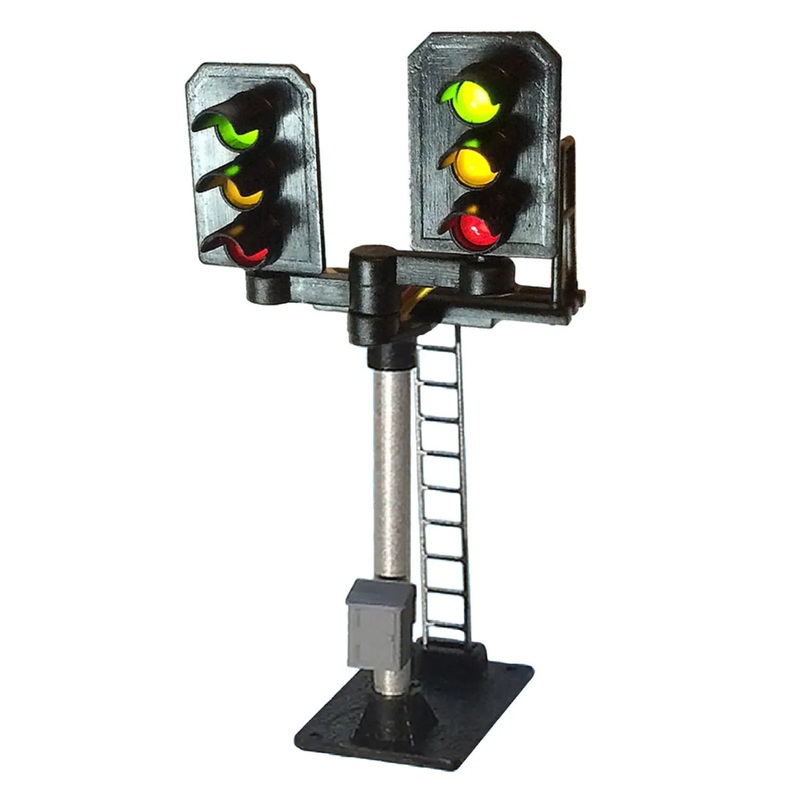 3 Aspect (R/Y/G) Platform Stepped T Junction Square Head Signal