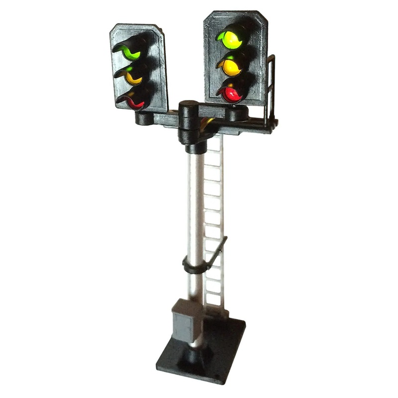 3 Aspect (R/Y/G) Standard Stepped T Junction Square Head Signal