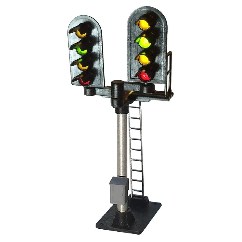 4 Aspect (R/Y/G/Y) Platform Stepped T Junction Round Head Signal