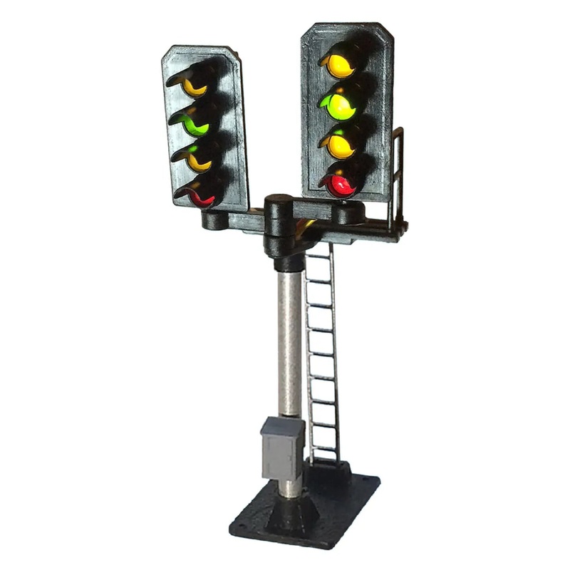 4 Aspect (R/Y/G/Y) Platform Stepped T Junction Square Head Signal