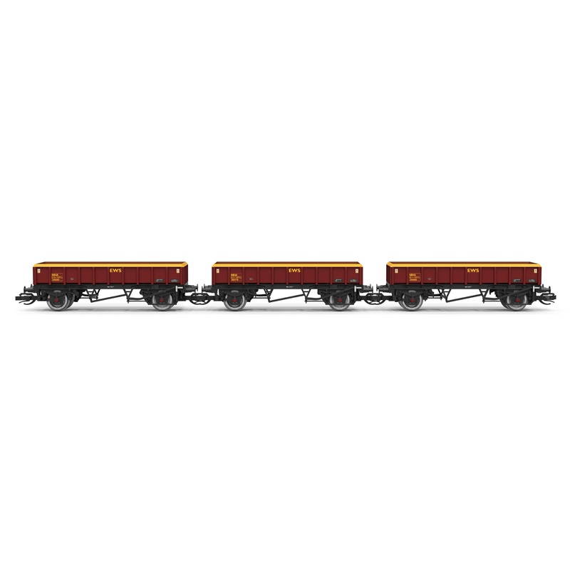 EWS MHA Coalfish Ballast Wagon No.396059, 396776 & 396999 Triple Pack