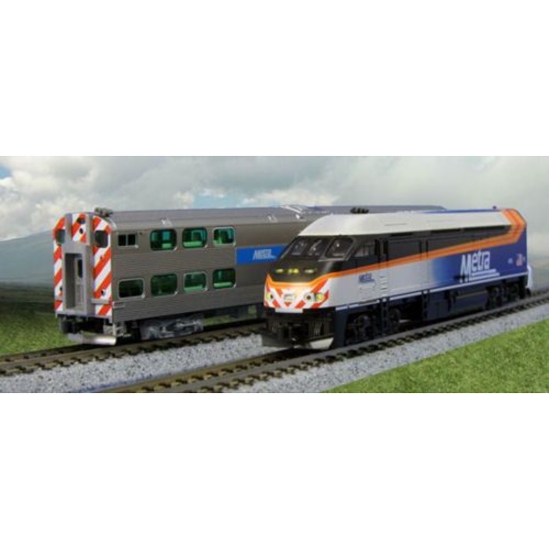 MP36PH Chicago Metra Gallery Bi-Level Commuter Train