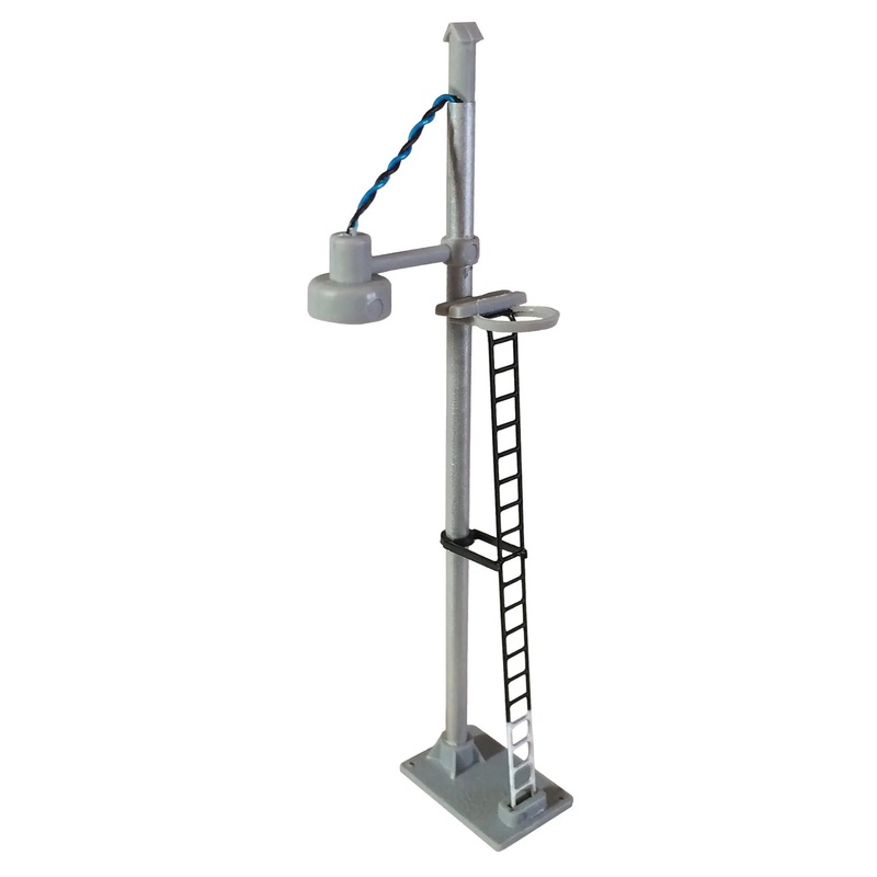 Single Bowl Head Short Yard Lamp (Black Ladder with White Base) White LED