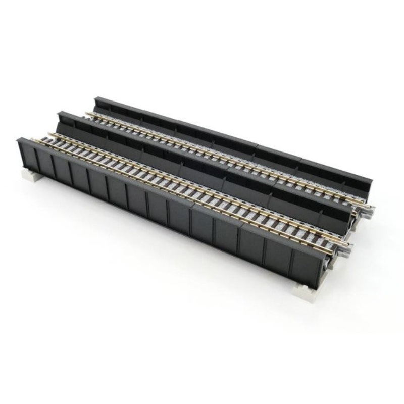 Unitrack (WS186T) Dual Straight Plate Girder Bridge Black