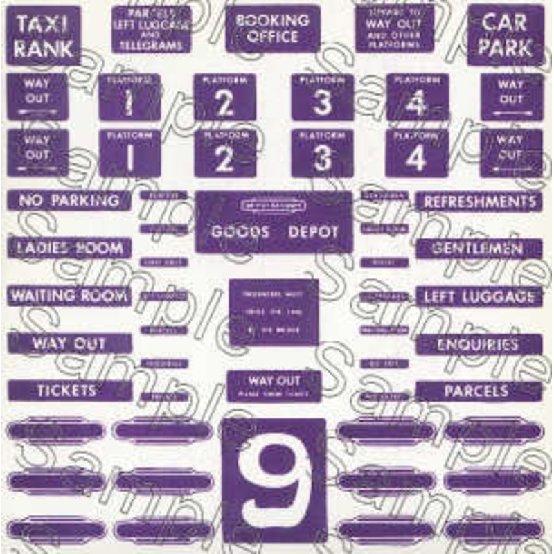 O Gauge BR (Eastern Region) Station Signs