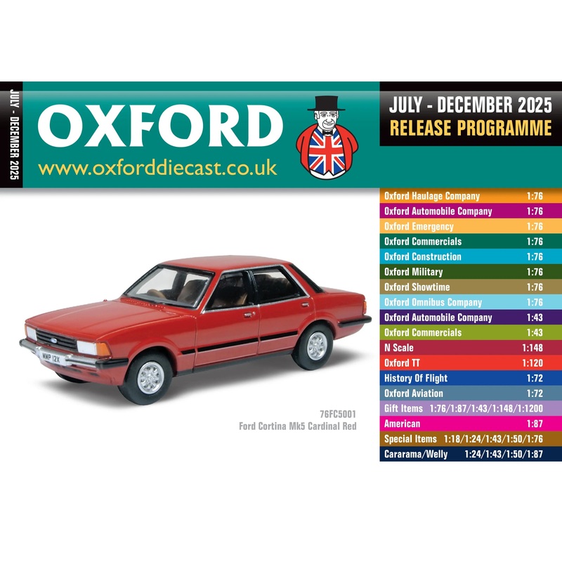 Oxford Diecast Catalogue July – December 2025